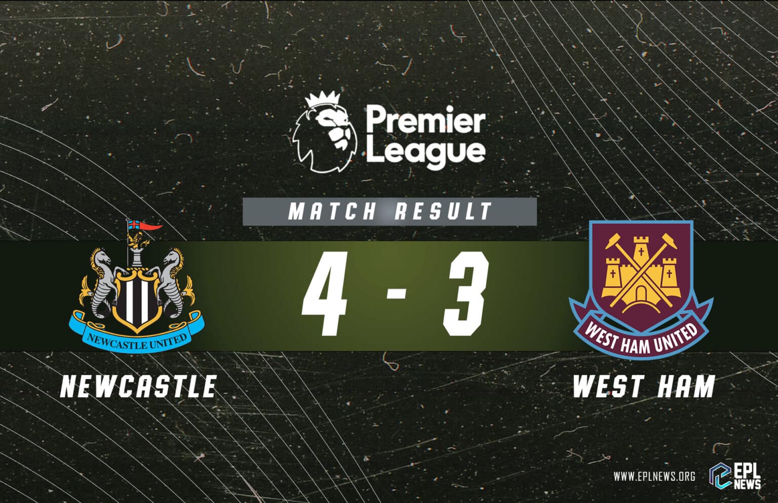 Newcastle-West Ham 4-3 Raporu