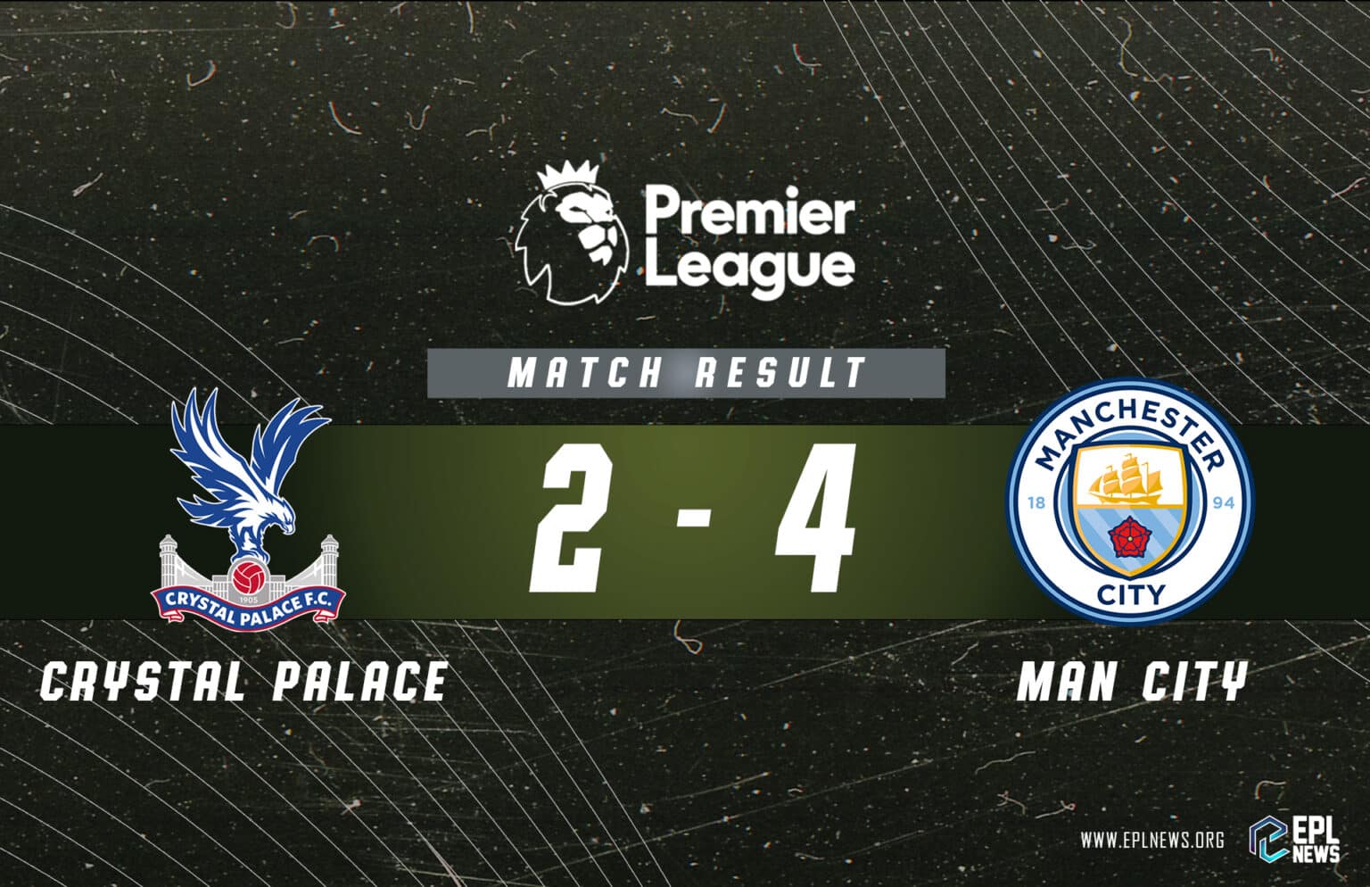 Crystal Palace-Manchester City Raporu