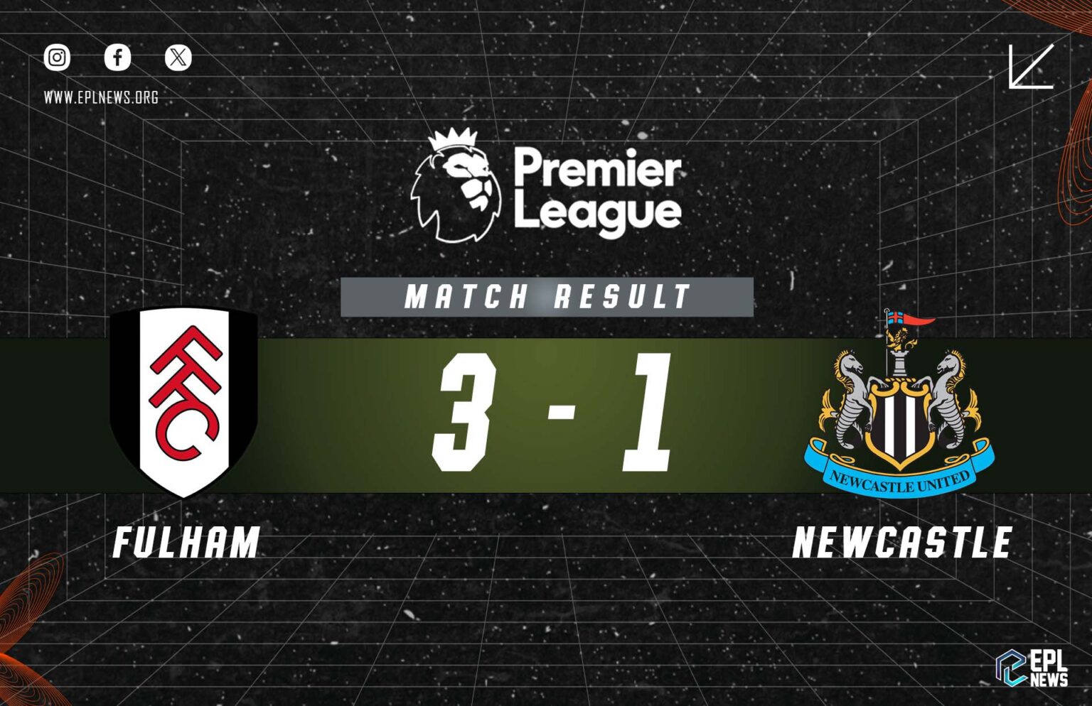 Fulham - Newcastle 3-1 Raporu