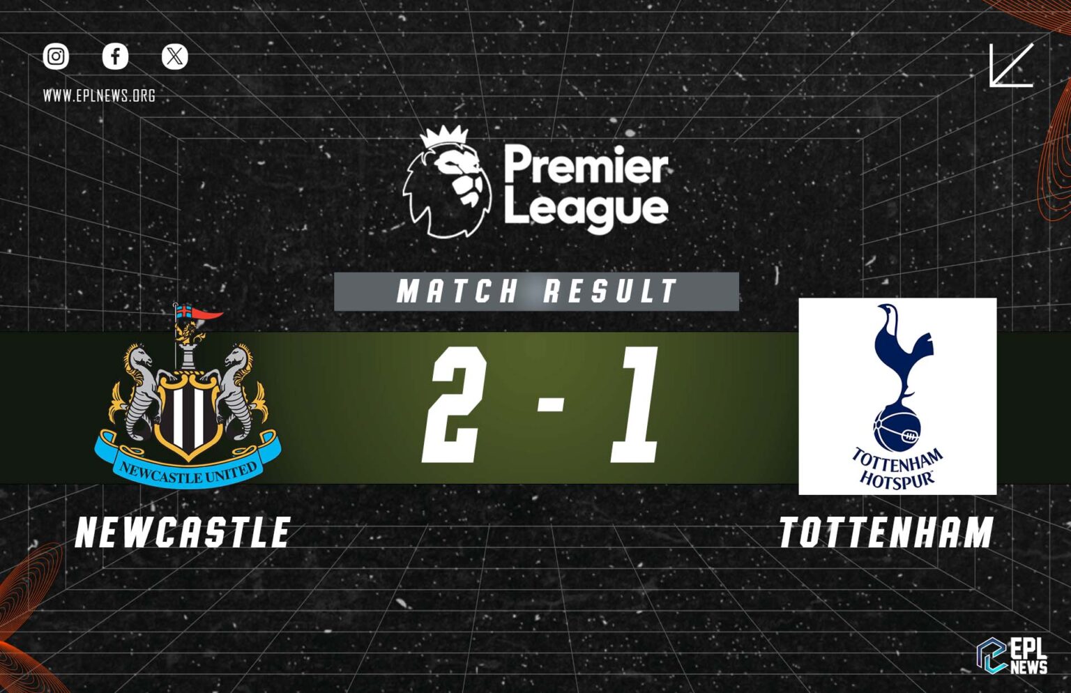 Newcastle - Tottenham 2-1 Raporu