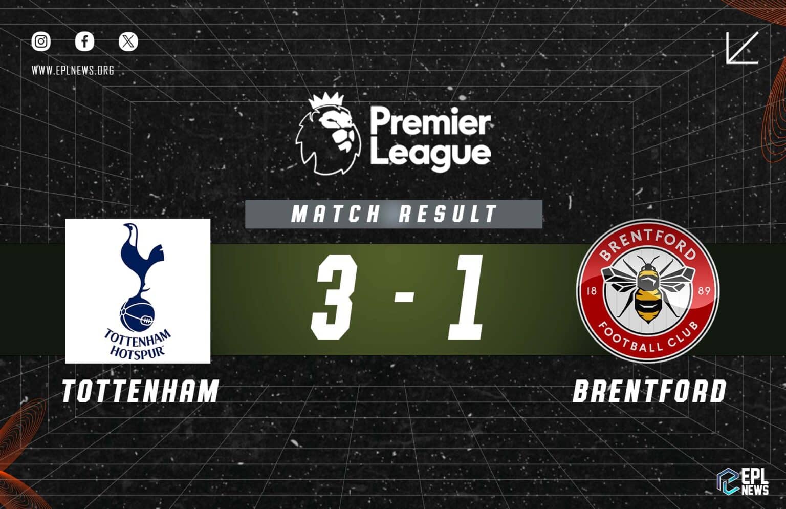 Tottenham - Brentford 3-1 Raporu