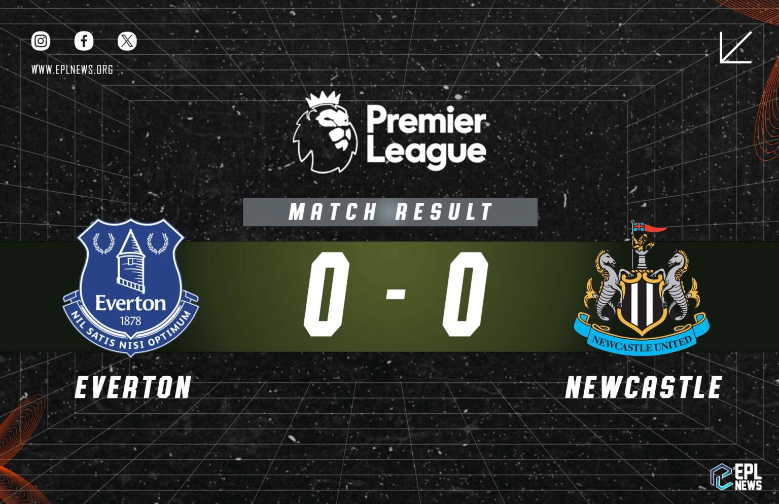 Everton - Newcastle 0-0 Raporu