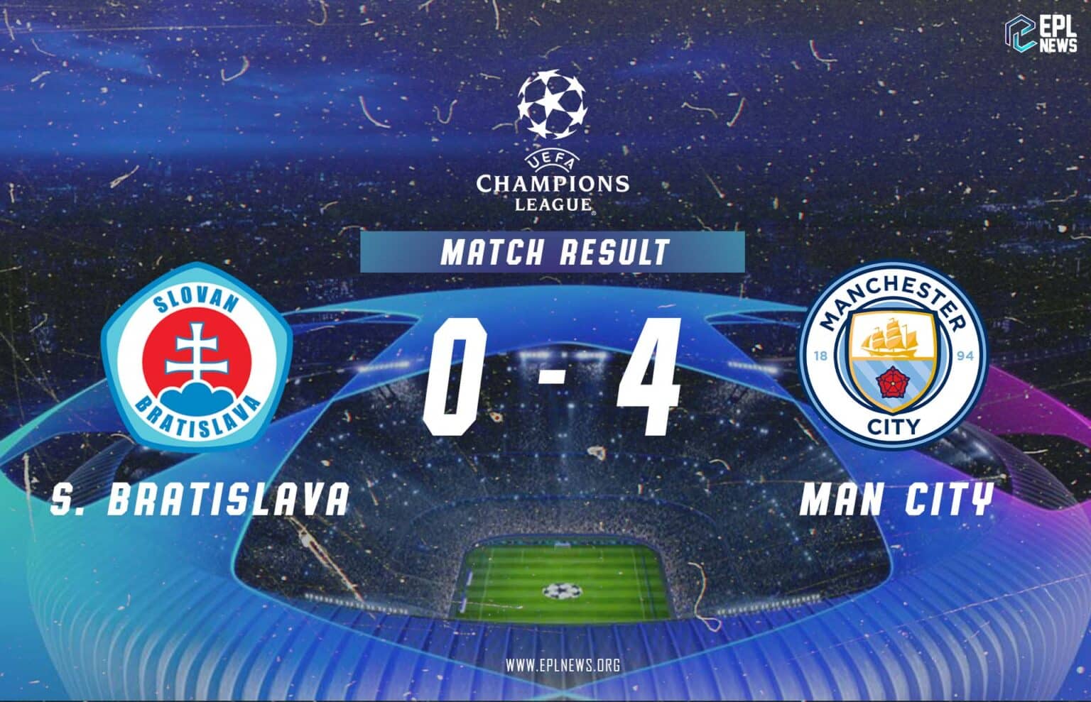 Slovan Bratislava - Manchester City 0-4 Raporu