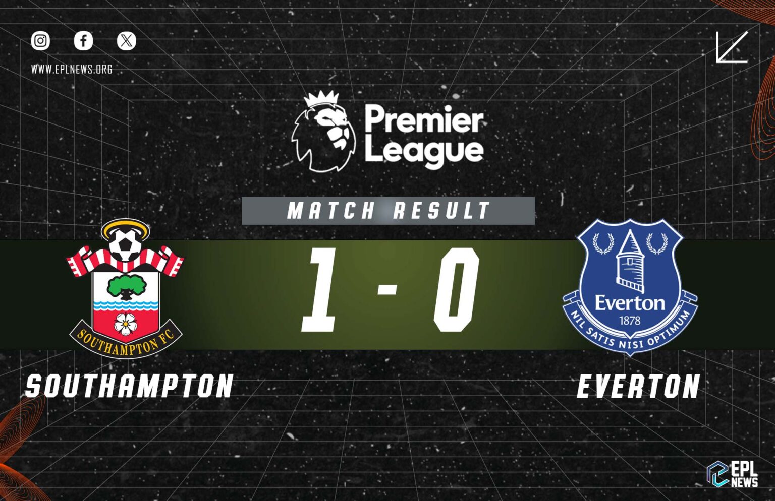 Southampton - Everton 1-0 Raporu