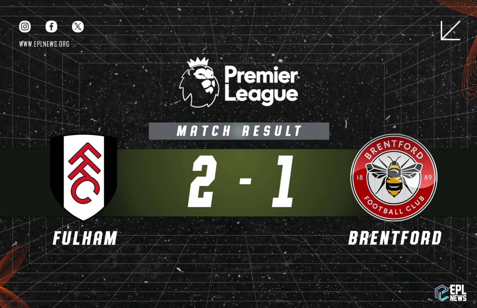 Fulham - Brentford 2-1 Raporu