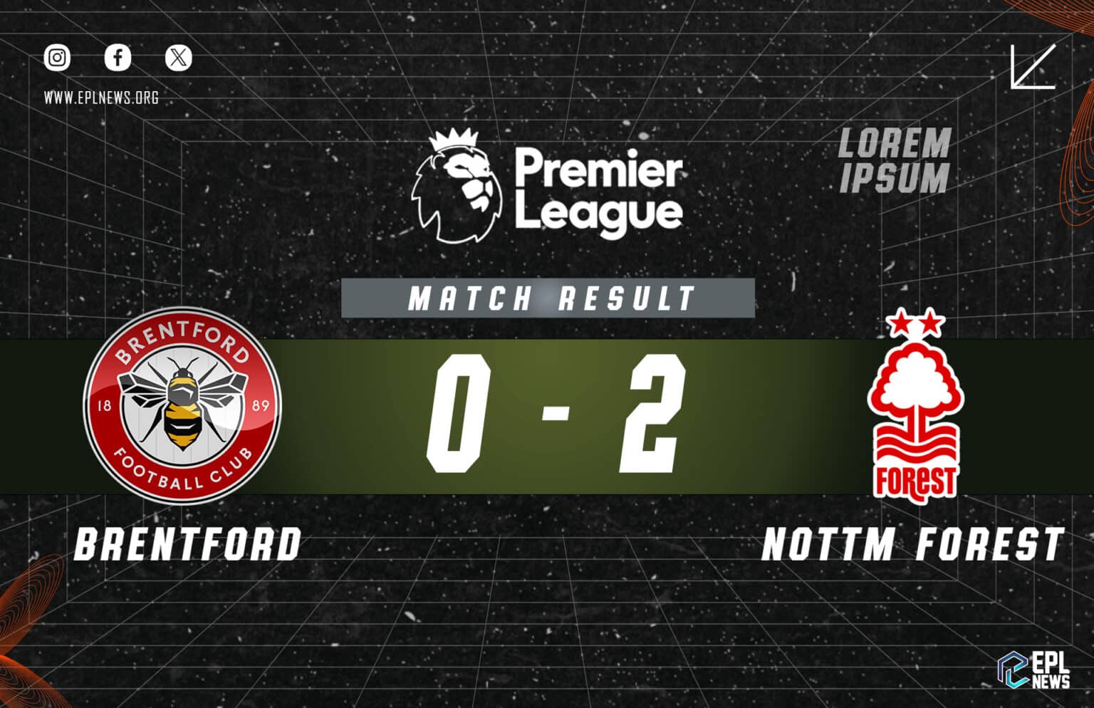 Brentford - Nottingham Forest 0-2 Raporu