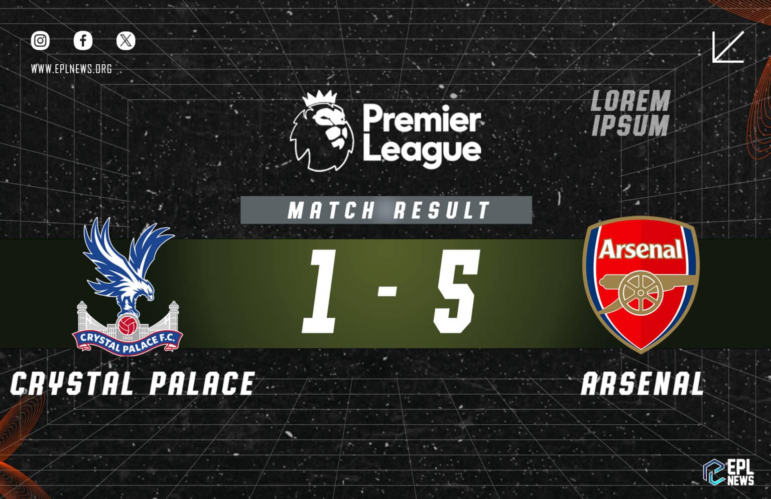 Crystal Palace - Arsenal 1-5 Raporu