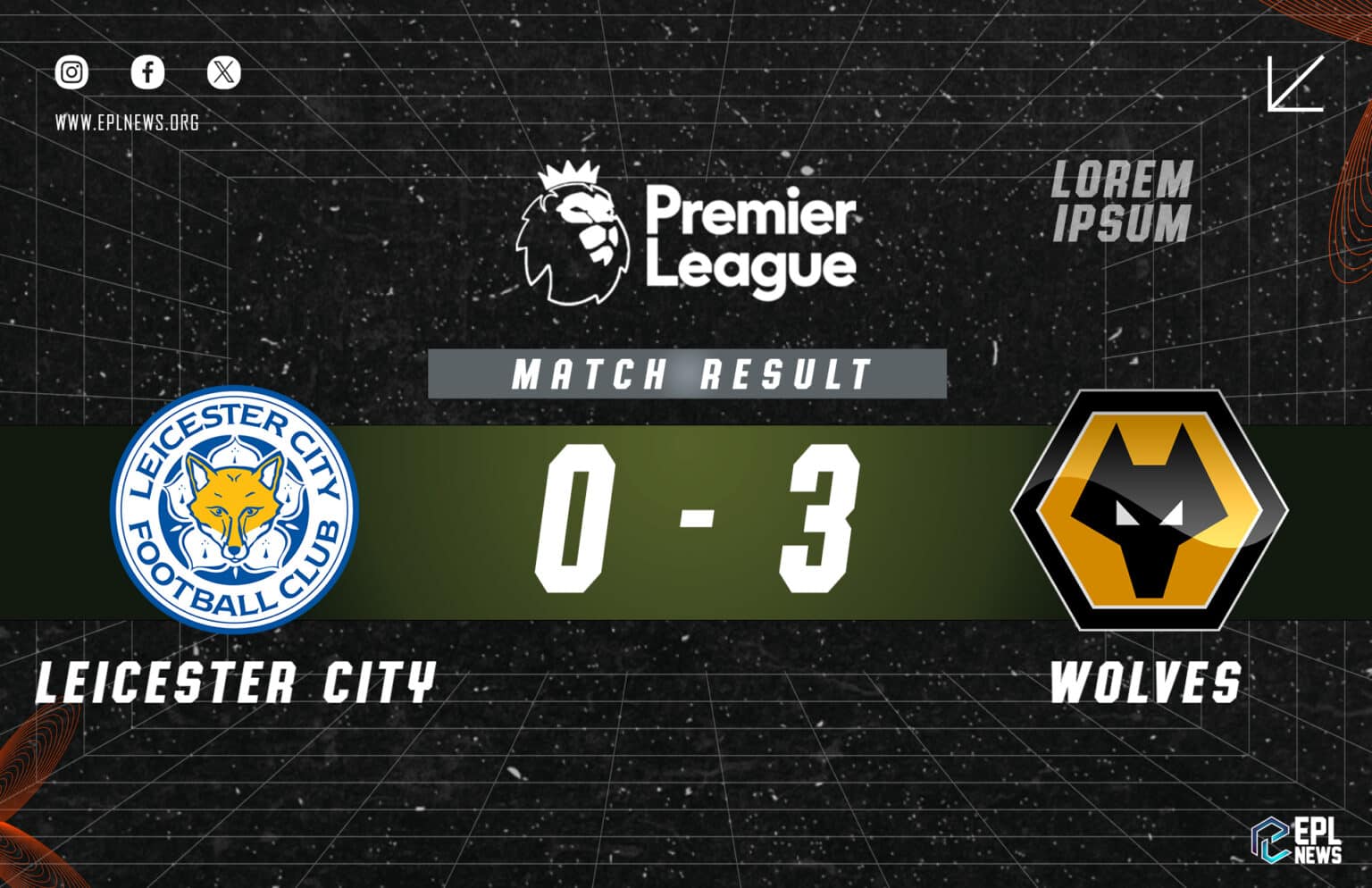 Leicester vs Wolves 0-3 Raporu