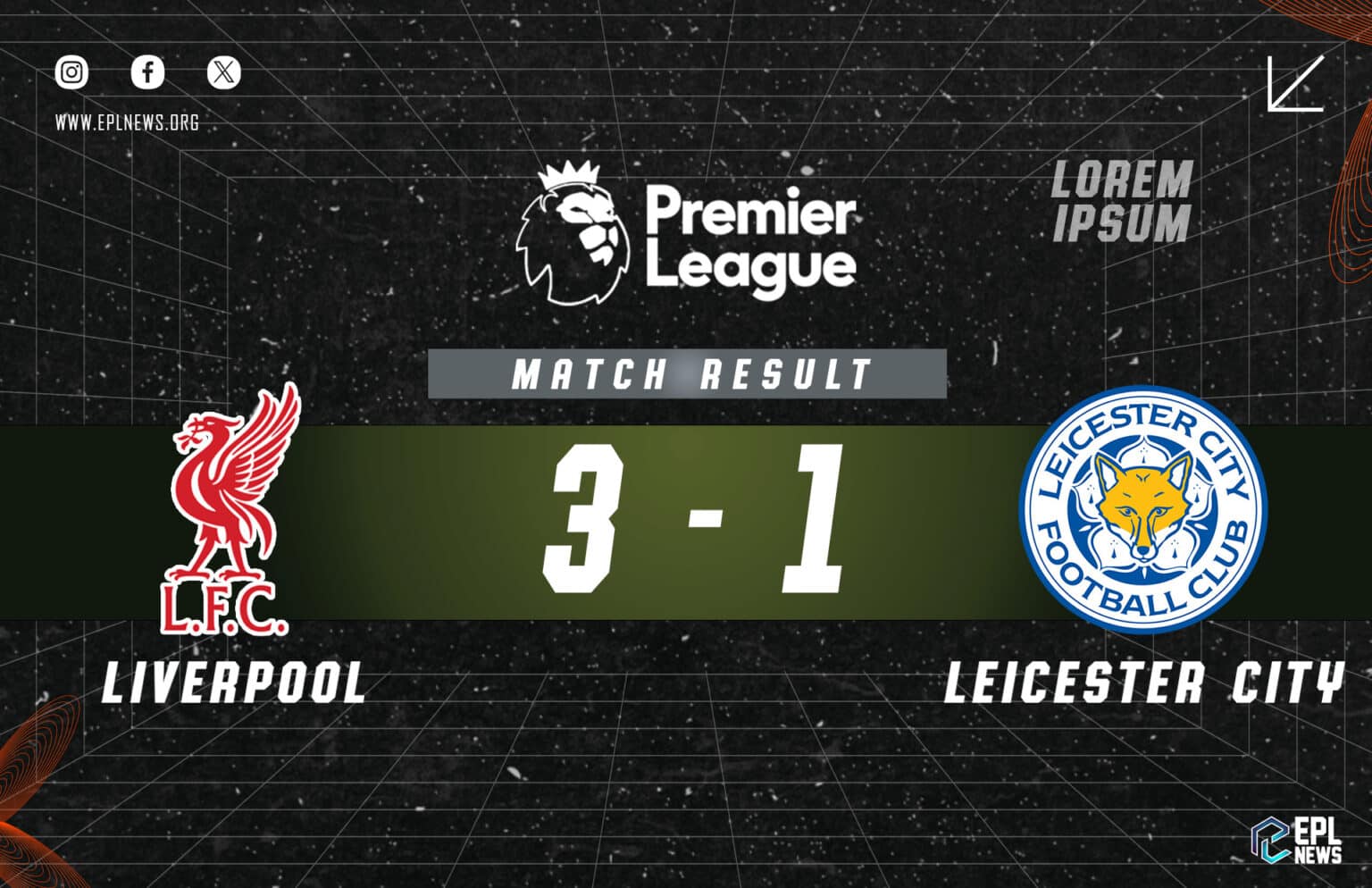 Liverpool - Leicester City 3-1 Raporu