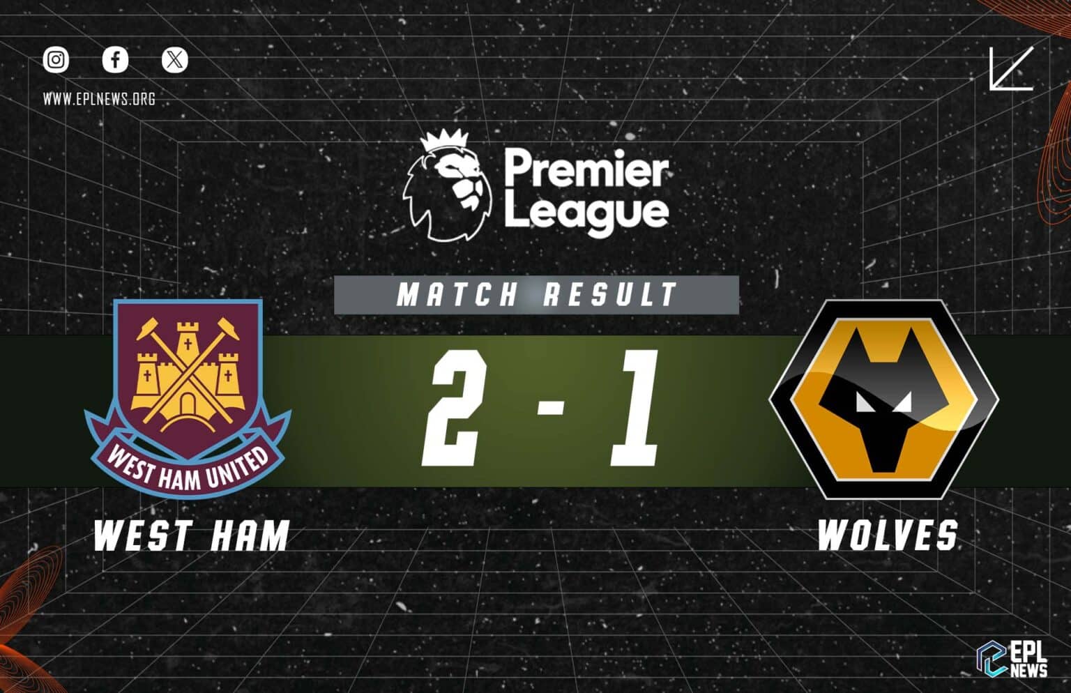 West Ham vs Wolves 2-1 Raporu