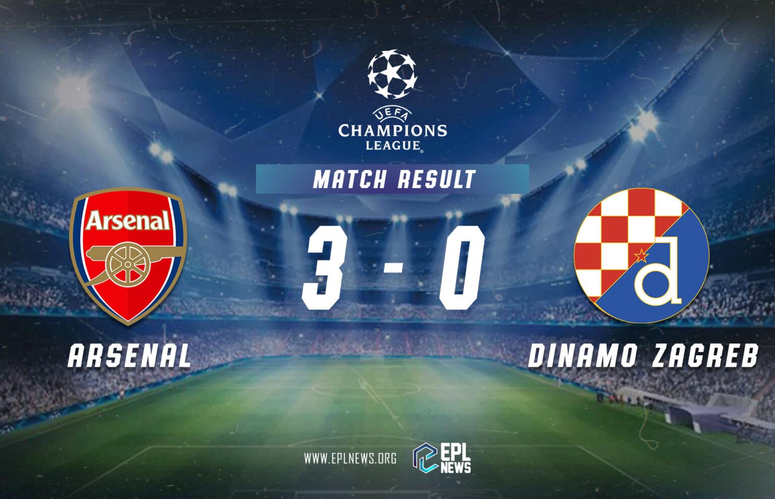 Arsenal - Dinamo Zagreb 3-0 Raporu