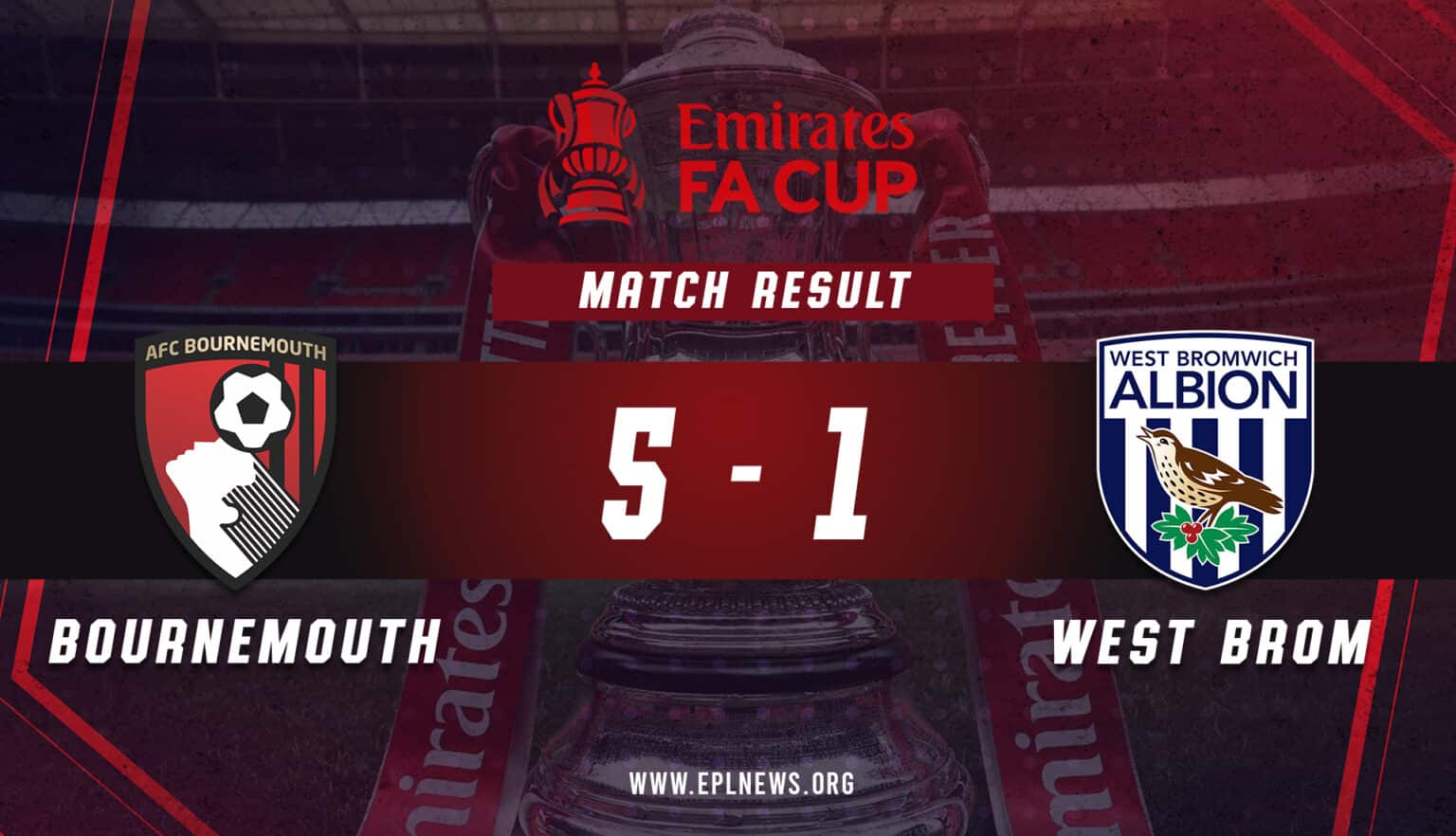 Bournemouth - West Brom FA Kupası 5-1 Raporu