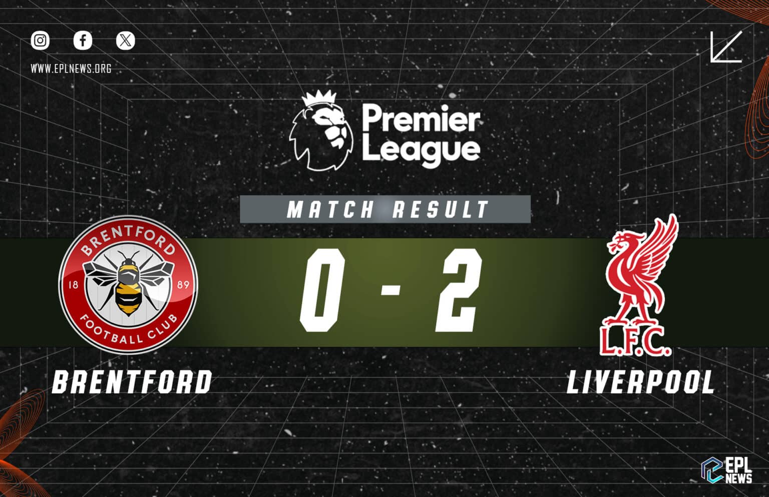 Brentford - Liverpool 0-2 Raporu