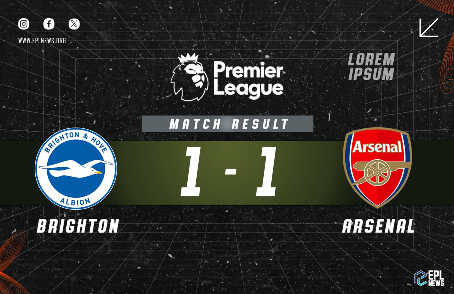 Brighton - Arsenal 1-1 Raporu