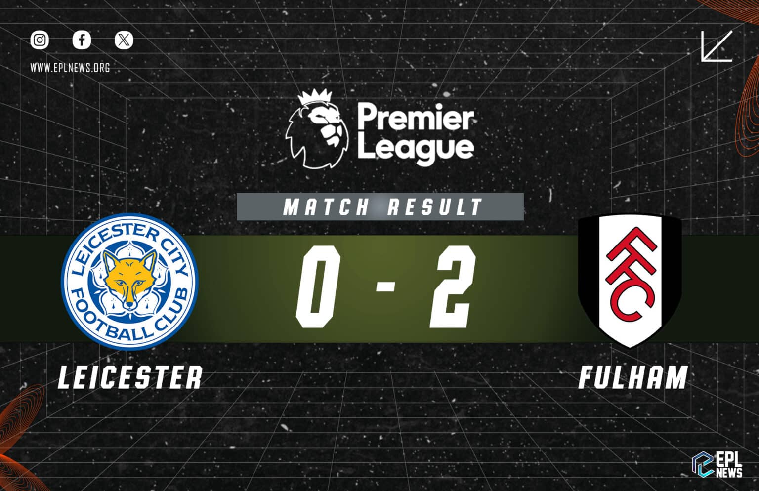 Leicester - Fulham 0-2 Raporu