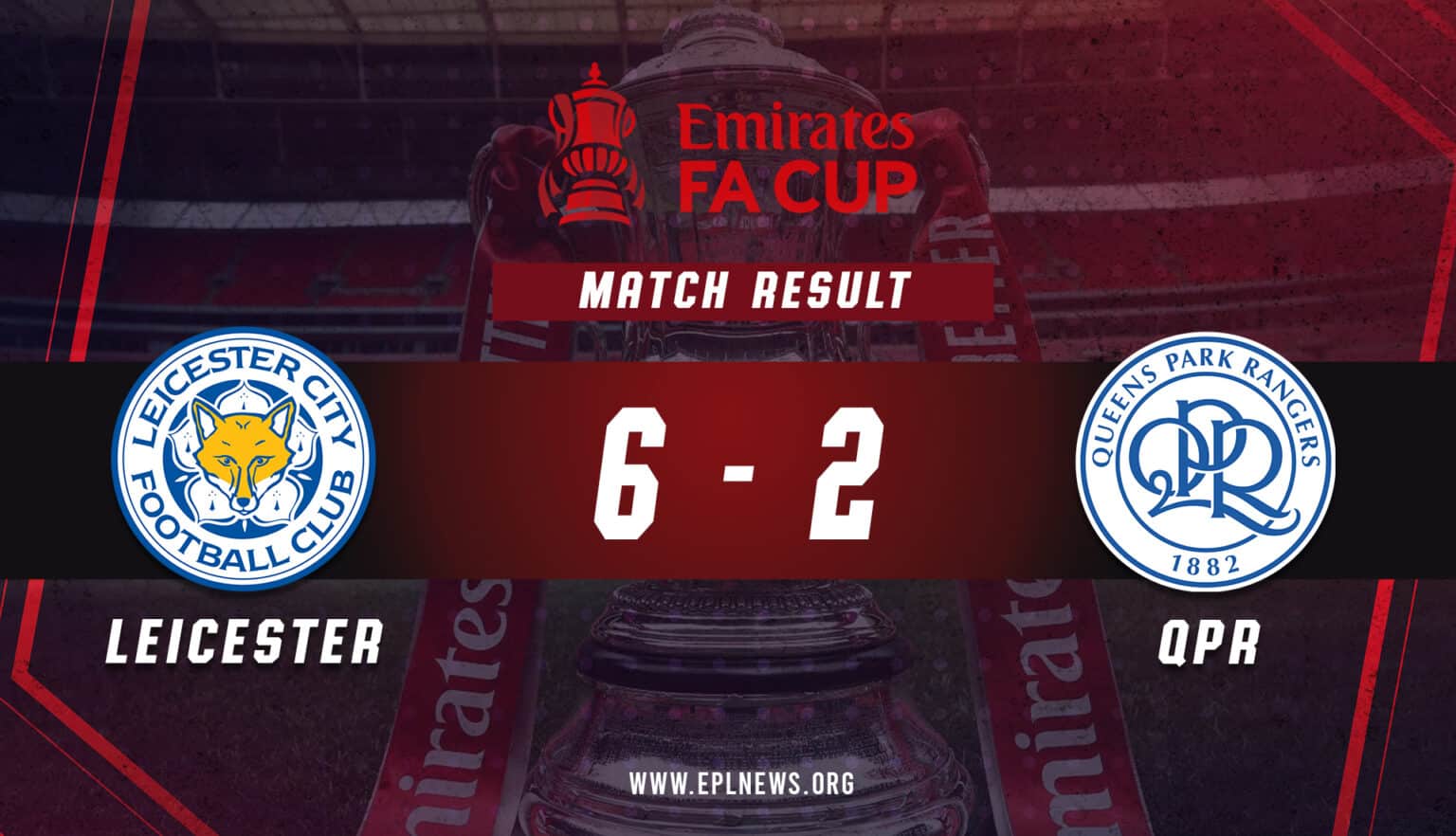 Leicester vs QPR FA Kupası 6-2 Raporu