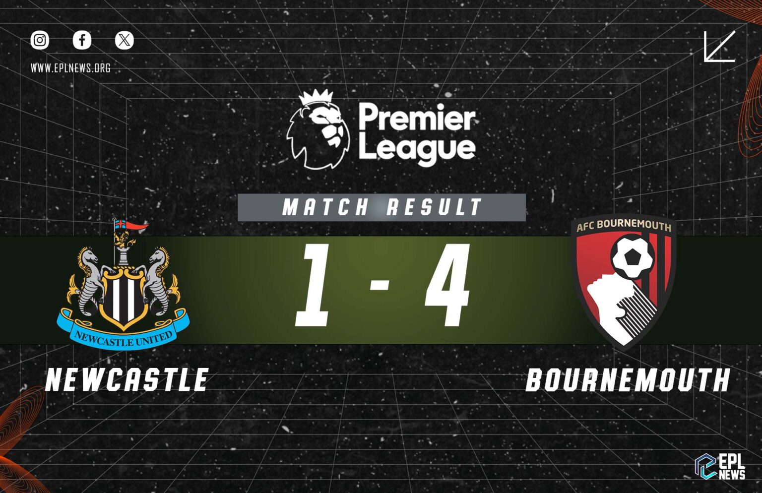 Newcastle - Bournemouth 1-4 Raporu