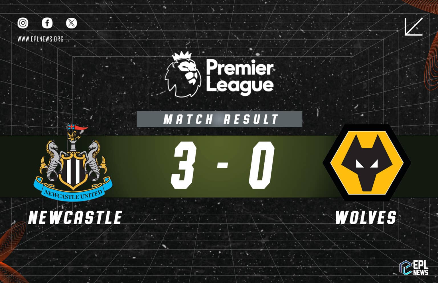 Newcastle vs Wolves 3-0 Raporu