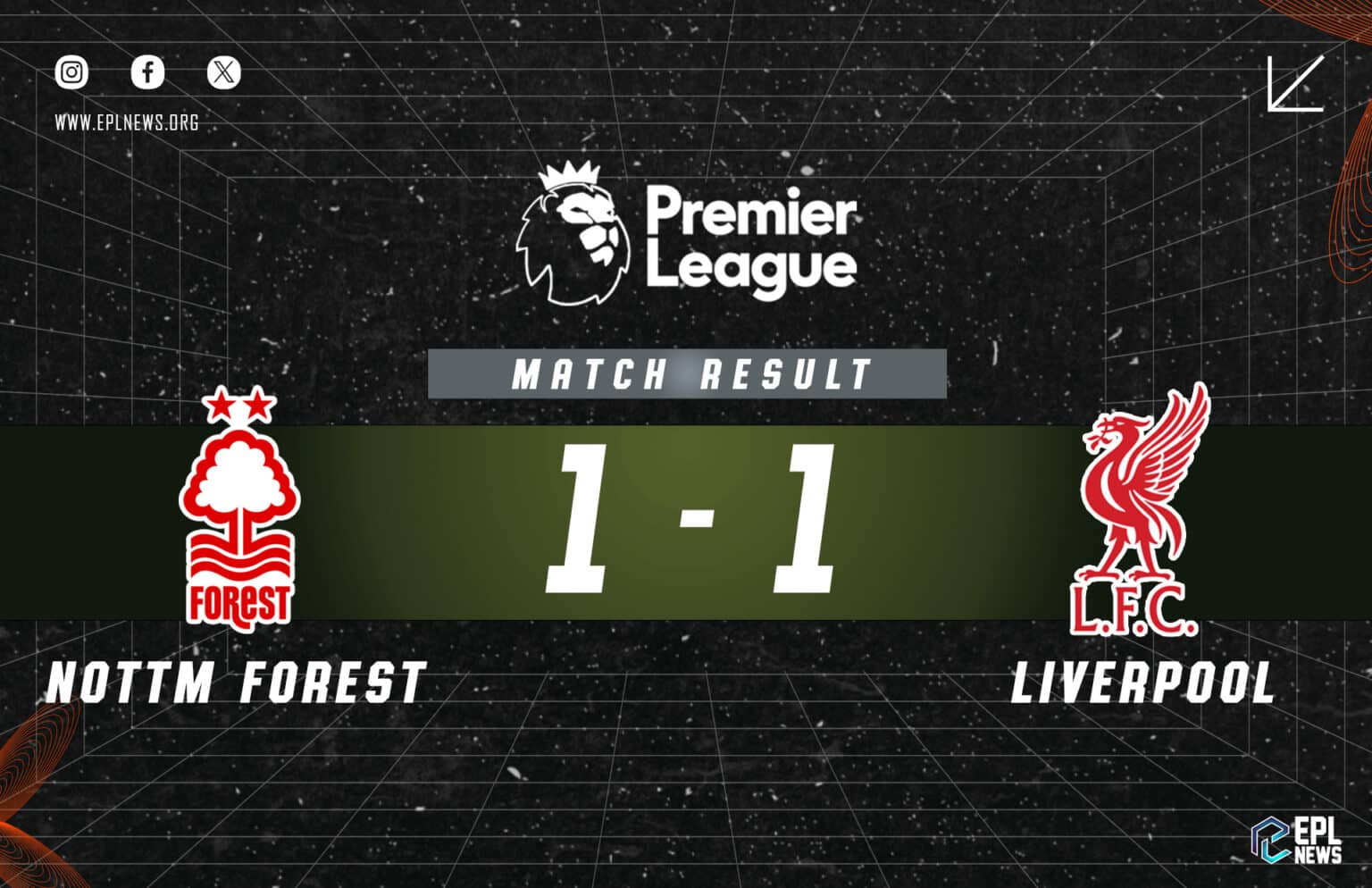 Nottingham Forest - Liverpool 1-1 Raporu