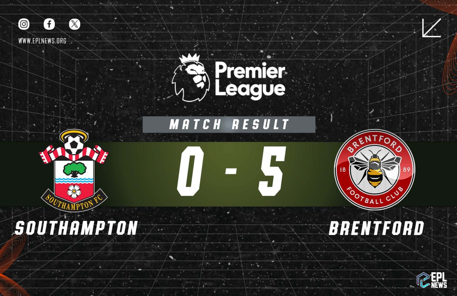 Southampton - Brentford 0-5 Raporu