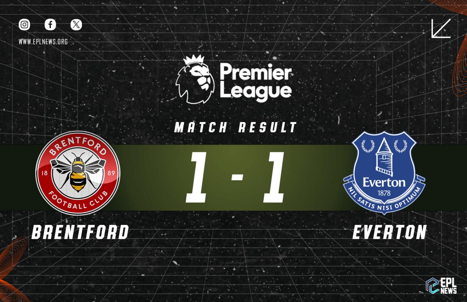 Brentford - Everton 1-1 Raporu