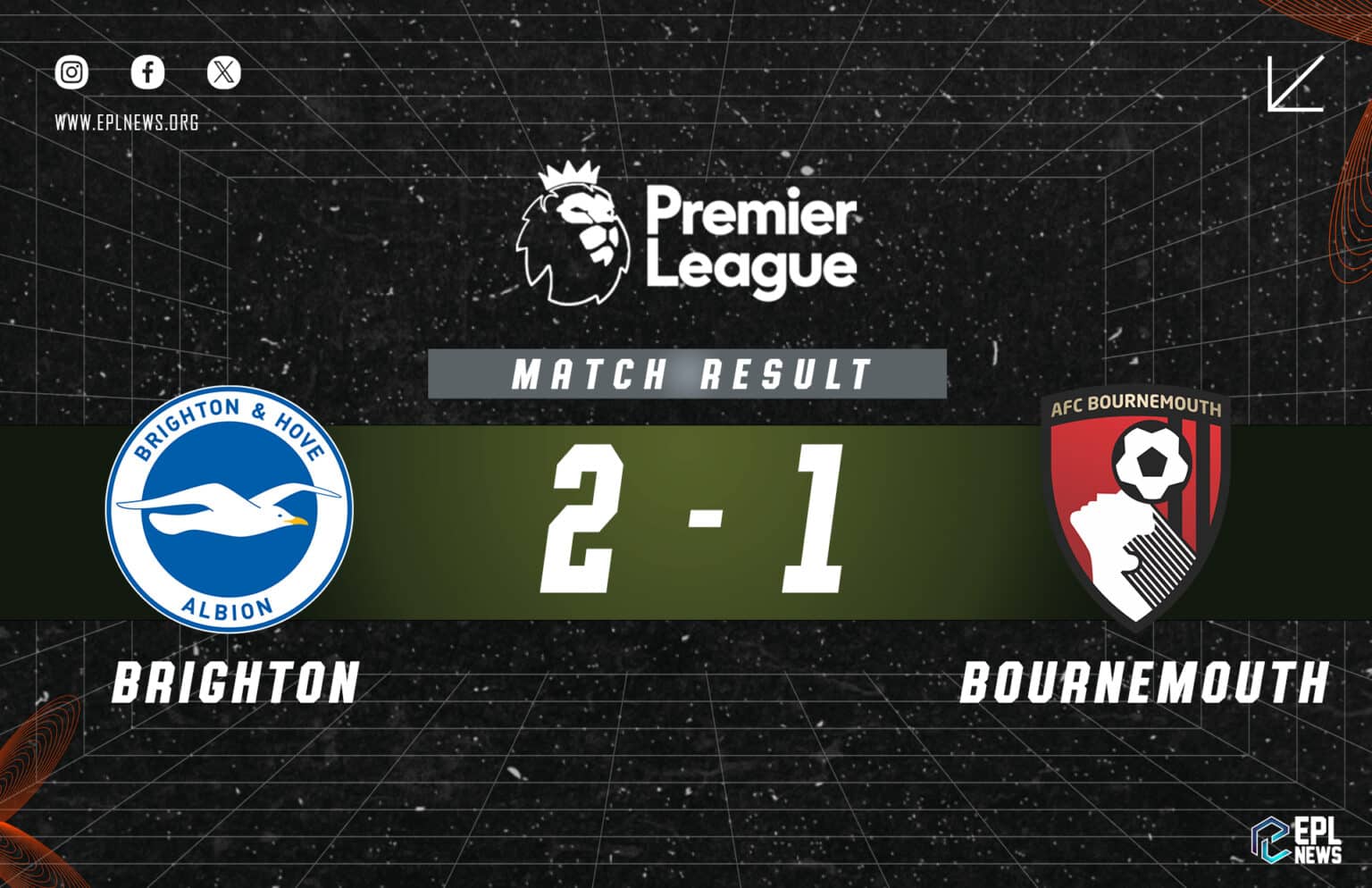 Brighton - Bournemouth 2-1 Raporu