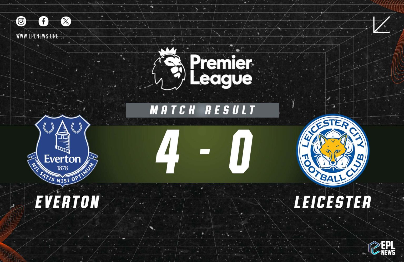 Everton - Leicester 4-0 Raporu