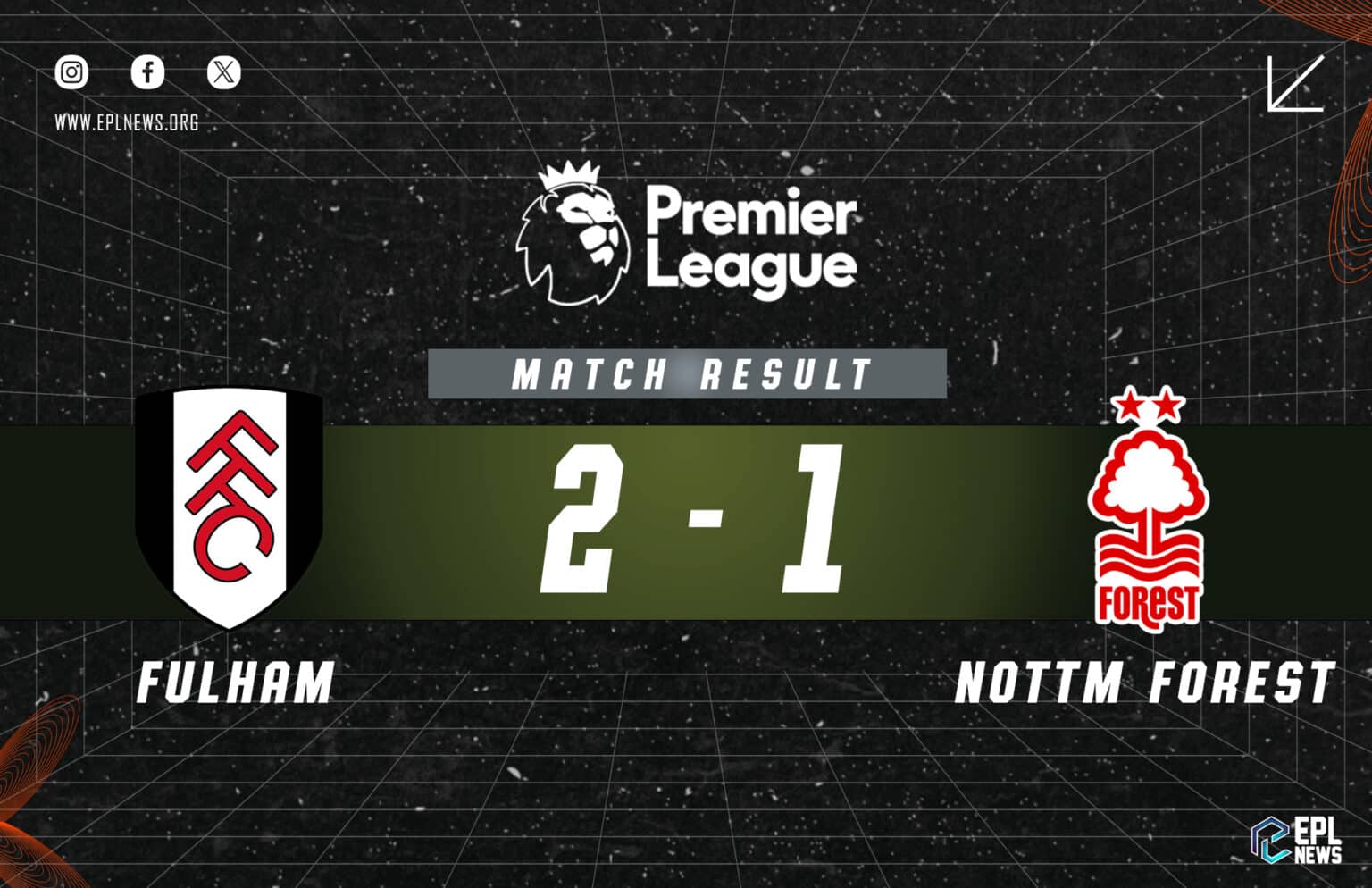 Fulham - Nottingham Forest 2-1 Raporu