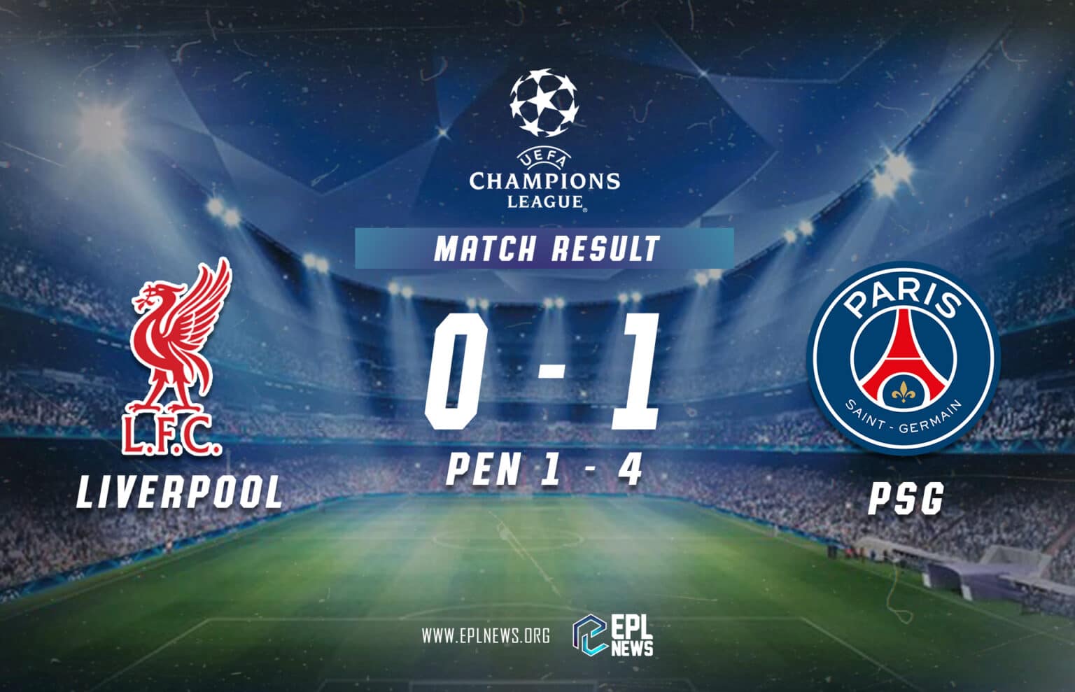 Liverpool - PSG 0-2 (penaltı) Rapor