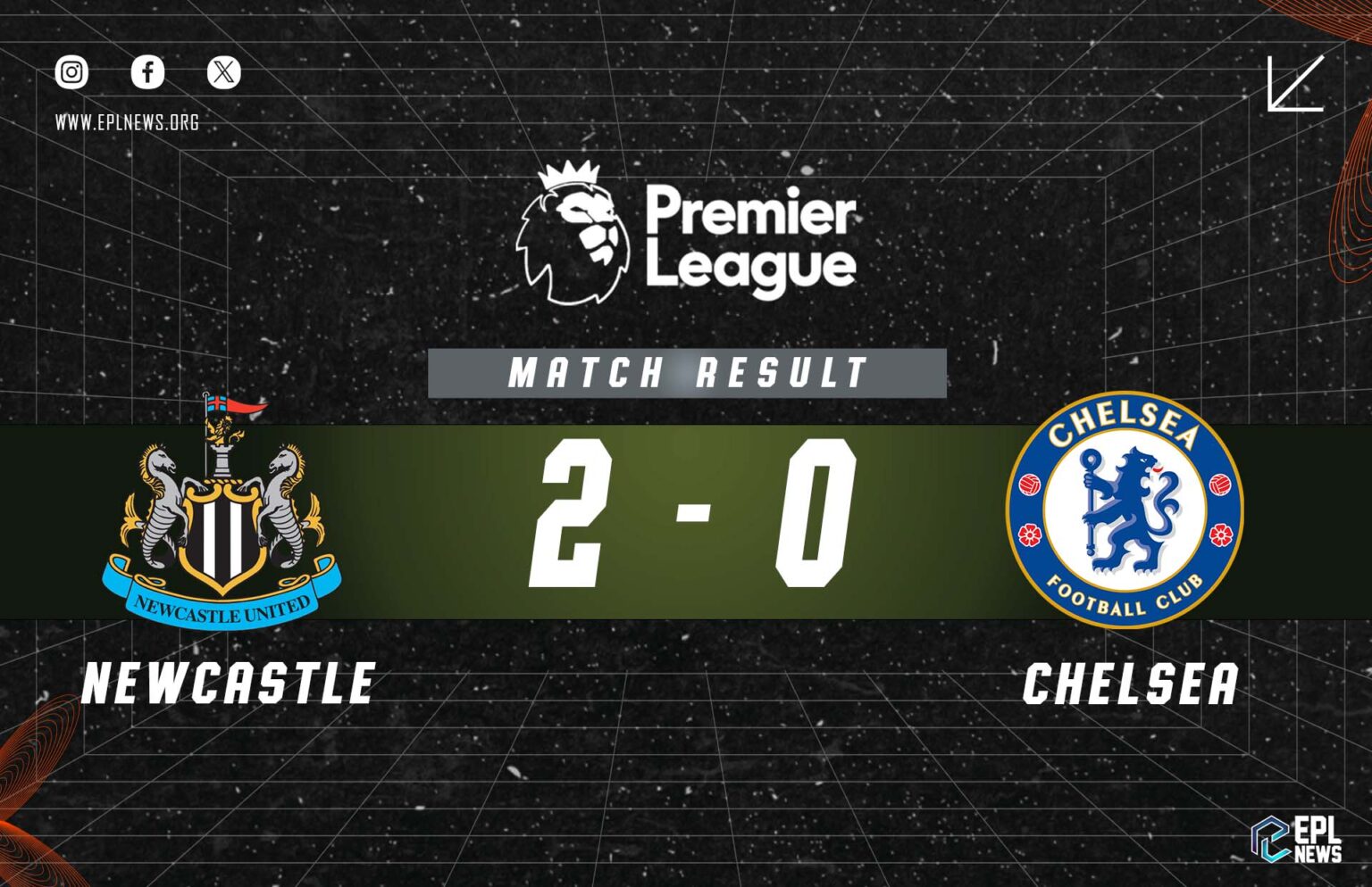 Newcastle - Chelsea 2-0 Raporu