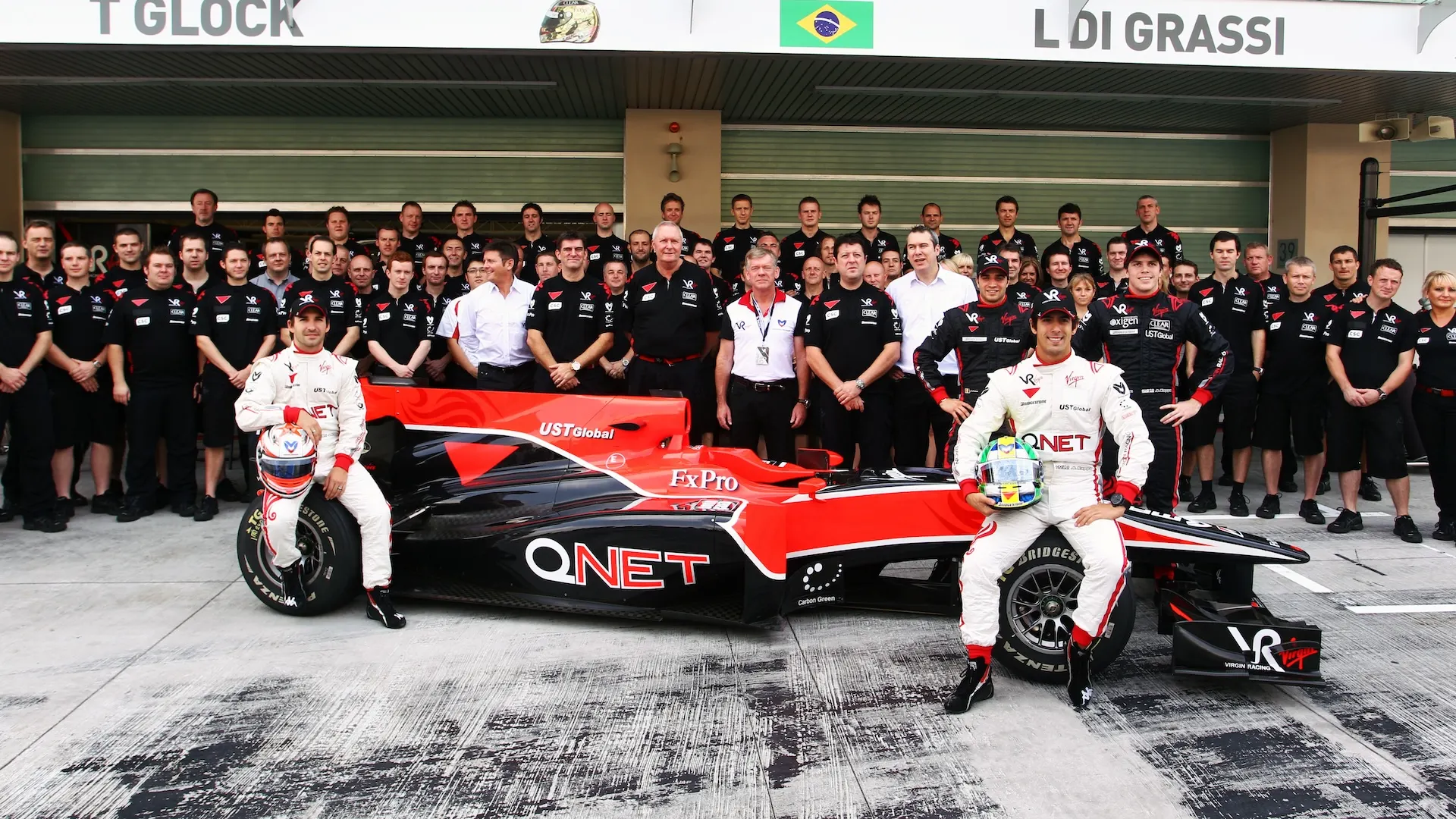 (L'den R'ye): Timo Glock (Ger) Virgin Racing ve Lucas di Grassi (BRA) Takımda Virgin Racing