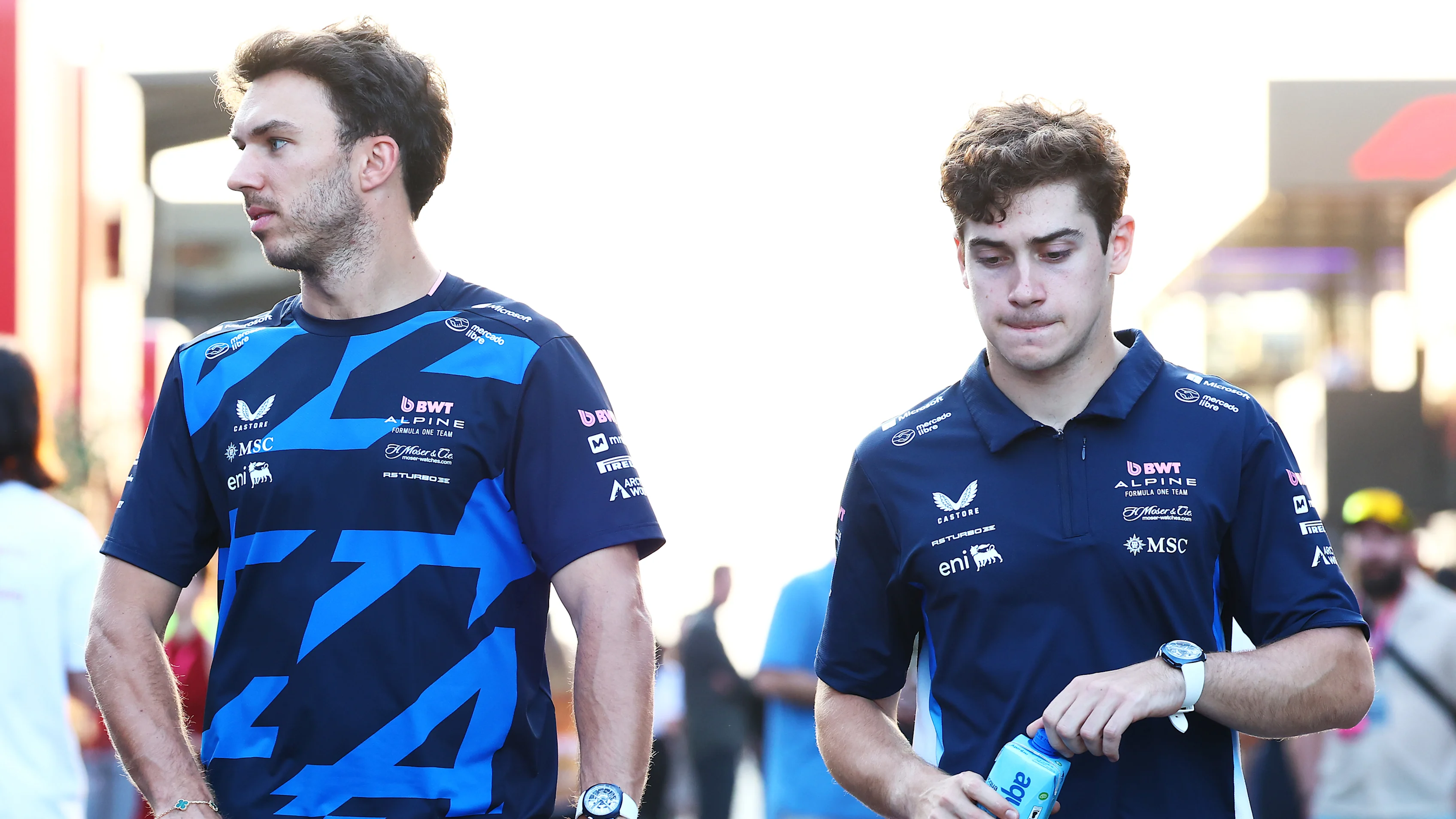 Budapeşte, Macaristan - 01 Ağustos: Fransa'dan Pierre Gasly ve Franco Colapinto ile Alpine F1
