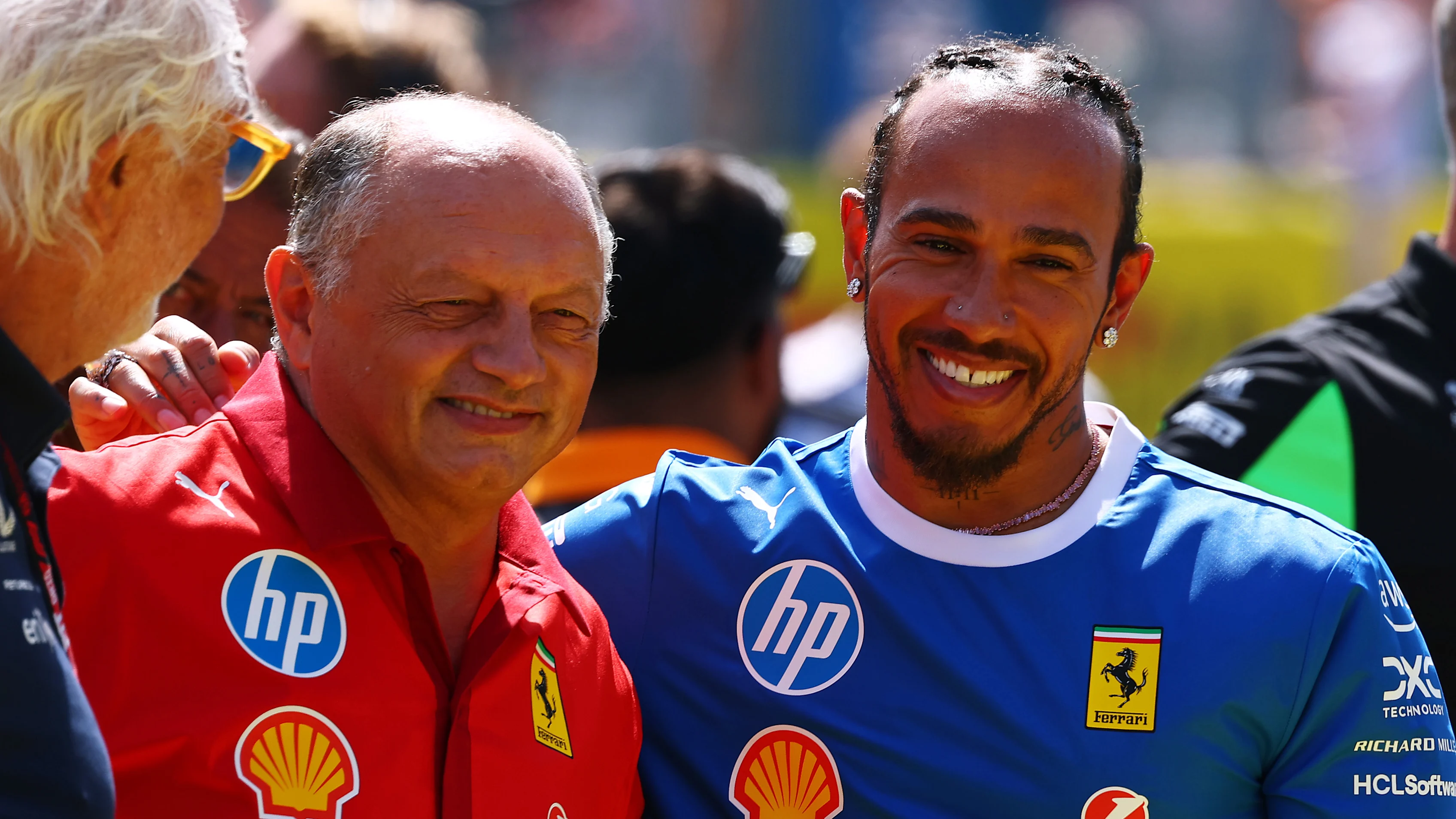 Monza, İtalya - 07 Eylül: Frederic Vasseur, Scuderia Ferrari ve Lewis Takım Müdürü