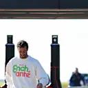 Northampton, İngiltere - 04 Temmuz: Avustralya'dan Daniel Ricciardo ve Visa Nakit Uygulaması RB'de yürüyor