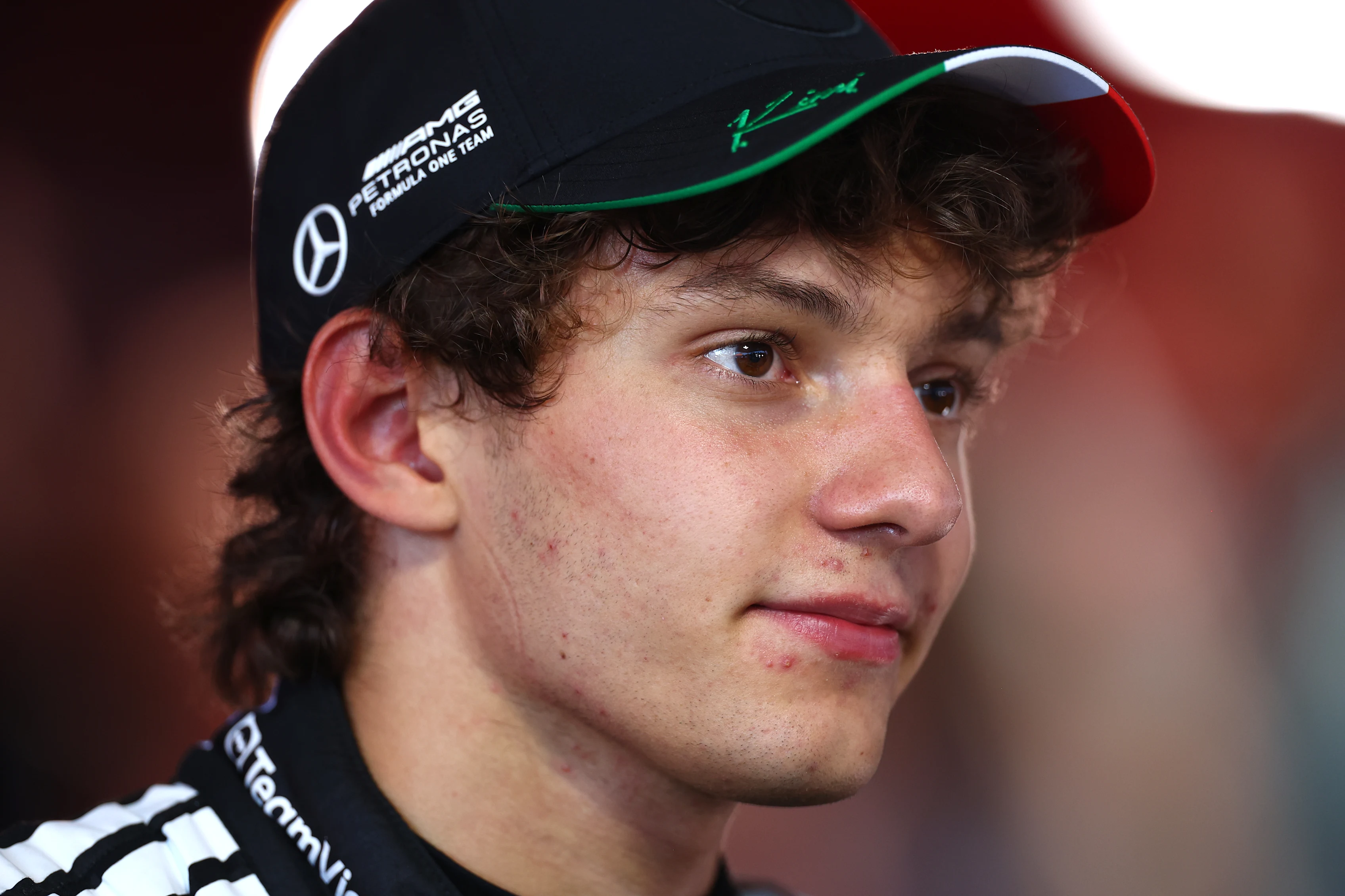 Monza, İtalya - 06 Eylül: Yedinci Yerleştirici Edici Andrea Kimi Antonelli ve Mercedes