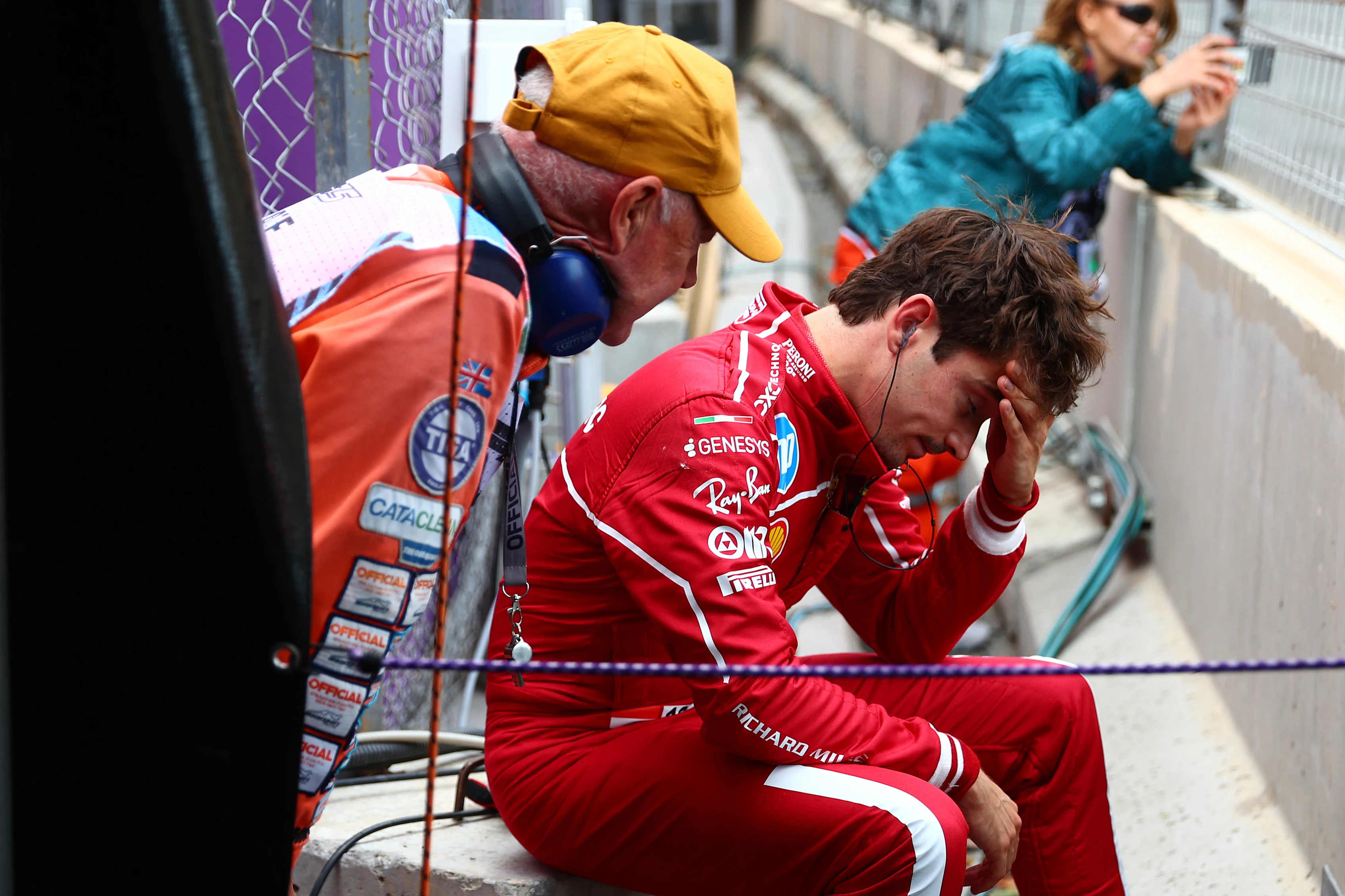 BAKU, Azerbaycan - 20 Eylül: Monako ve Scuderia Ferrari'den Charles Leclerc