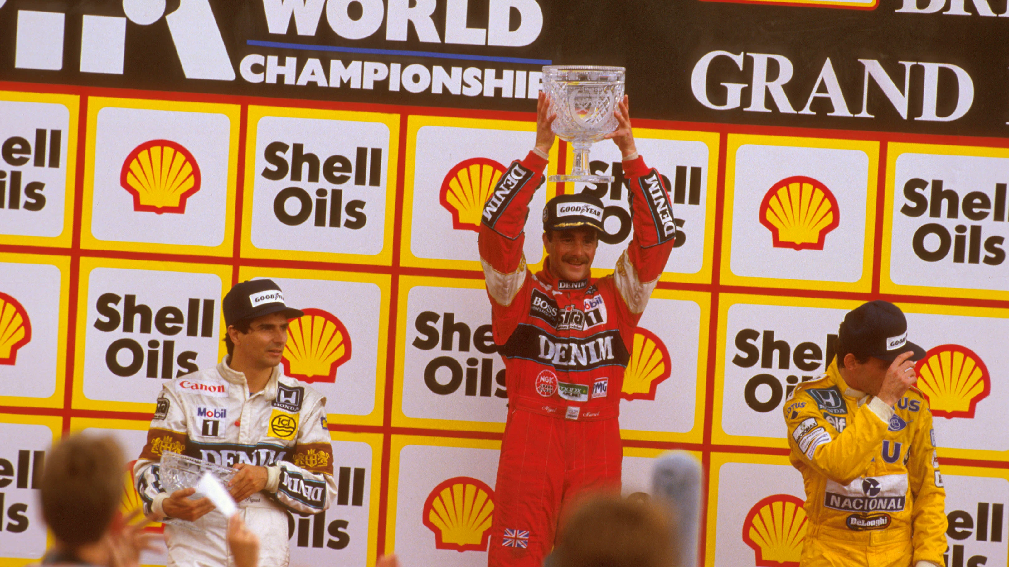 1987 İngiliz Grand Prix. Silverstone, İngiltere. 10-12 Temmuz 1987. Nigel Mansell (Williams Honda) 1st