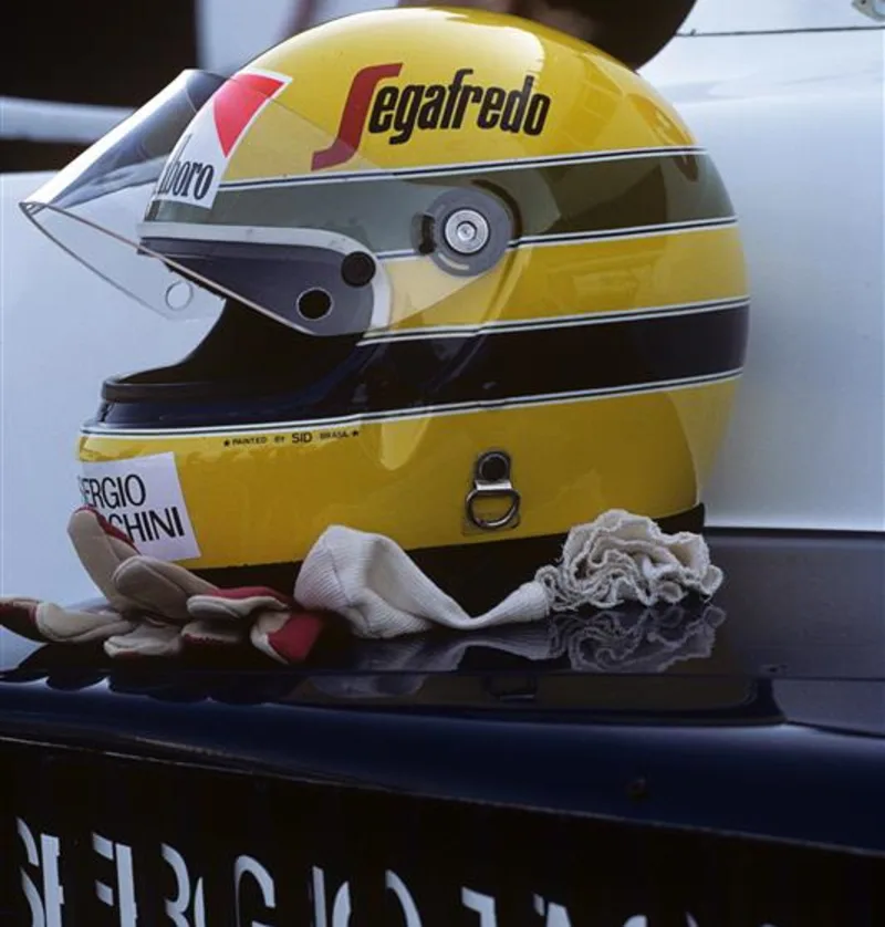 Toleman Takımı için Ayrton Senna'nın Kaskı