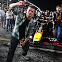 Martin Garrix iyi arkadaşı Max Verstappen'i desteklemeye geldi