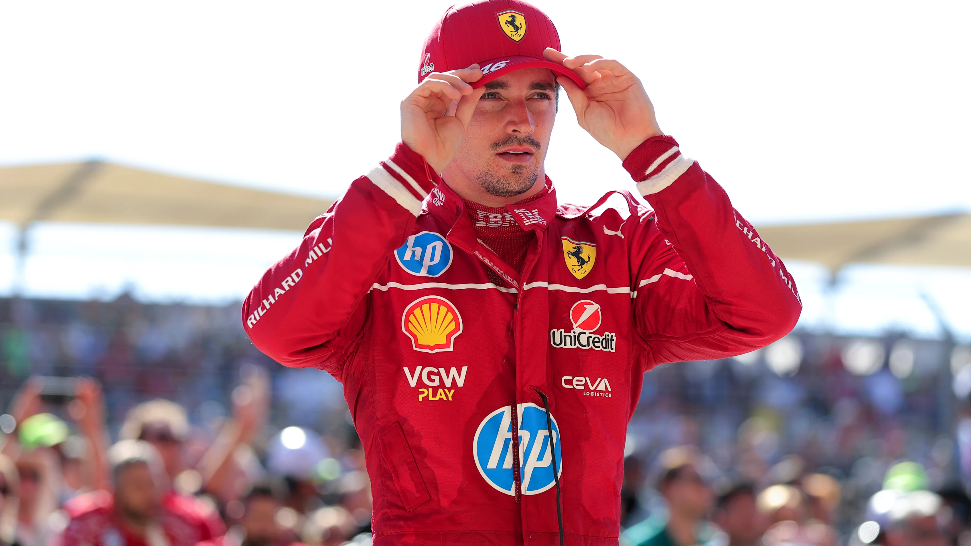 AUSTIN, TEXAS - 19 EKİM: Monako'dan Charles Leclerc ve Scuderia Ferrari üçüncü oldu