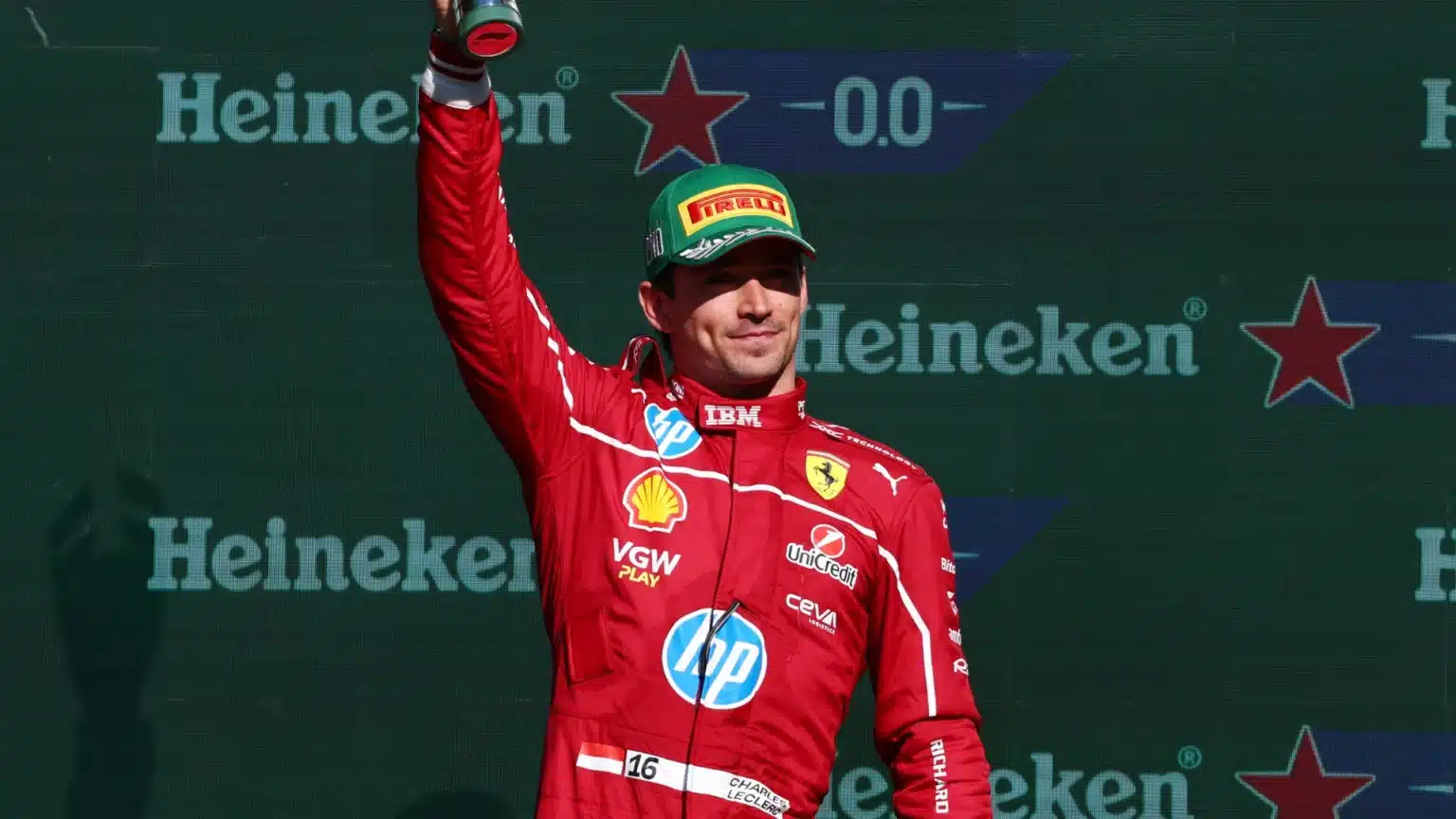 Leclerc, Ferrari’nin Takımlar Şampiyonası’nda ikinci sıraya yükselmesiyle birlikte Meksika’daki ‘sürpriz’ podyumdan çok memnun kaldı