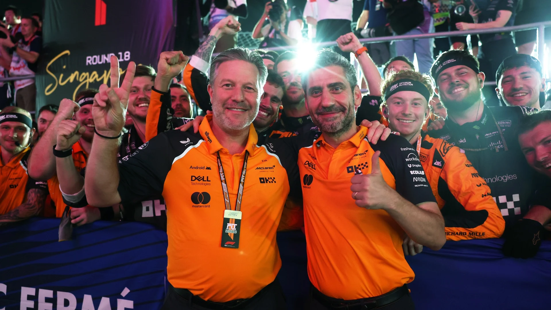 Singapur, Singapur - 05 Ekim: Zak Brown, McLaren Andrea Stella'nın İcra Kurulu Başkanı,