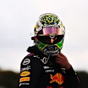 Max Verstappen'in 2021 Sao Paulo Grand Prix'si için Brezilya bayrağından ilham alan kaskı