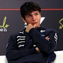 SAO PAULO, BRAZIL - NOVEMBER 06: Alexander Albon of Thailand and Williams looks on in the Drivers Press Conference during previews ahead of the F1 Grand Prix of Brazil at Autodromo Jose Carlos Pace on November 06, 2025 in Sao Paulo, Brazil. (Photo by Lars Baron/Getty Images)