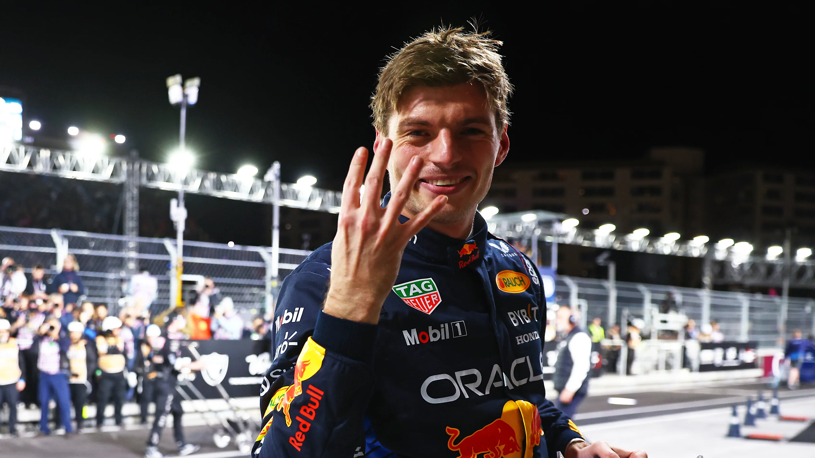 LAS VEGAS, NEVADA - 23 KASIM 2024 F1 Dünya Sürücüler Şampiyonu Hollandalı Max Verstappen