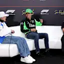 SAO PAULO, BRAZIL - NOVEMBER 06: Isack Hadjar of France and Visa Cash App Racing Bulls, Gabriel Bortoleto of Brazil and Stake F1 Team Kick Sauber and Alexander Albon of Thailand and Williams talk in the Drivers Press Conference during previews ahead of the F1 Grand Prix of Brazil at Autodromo Jose Carlos Pace on November 06, 2025 in Sao Paulo, Brazil. (Photo by Lars Baron/Getty Images)