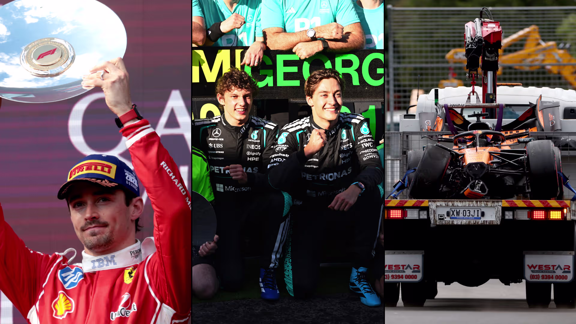 AVUSTRALYA AŞAĞI: Mercedes’in mükemmel bir başlangıç yaptığı ve Piastri’nin yarış öncesi şok bir çıkış yaşadığı tüm önemli anlar